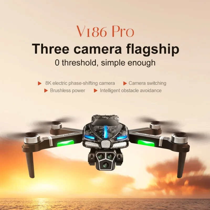 Drone Gimbal Brushless - 새로운 V186 프로 드론 전문 브러시리스