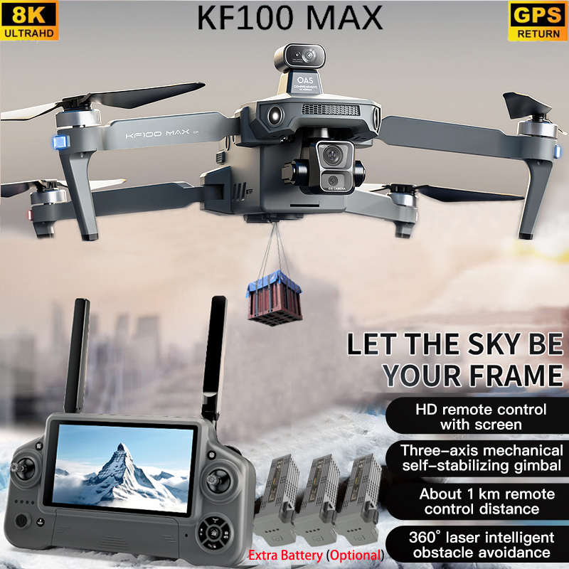 Drone Gimbal 3 Axis - KF100 MAX GPS 드론 4K 카메라