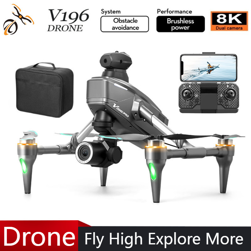 Drone Gimbal Brushless - 2025 V196 자동 장애물 회피 드론