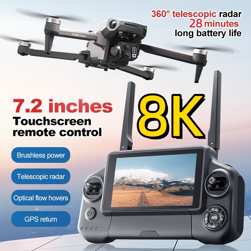 8K 3축 짐벌 브러시리스 7.2인치 터치스크린 FPV - Drone Gimbal 3 Axis 리뷰 및 가격