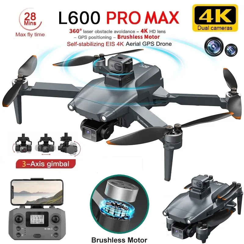 L600 PRO MAX GPS 드론 전문 4K 3축 P - Drone Gimbal 3 Axis 리뷰 및 가격